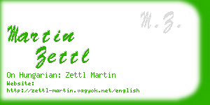 martin zettl business card